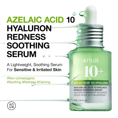Anua Azelaic Acid 10 Hyaluron Redness Soothing Serum - 30ml Expiry 09 - 2028