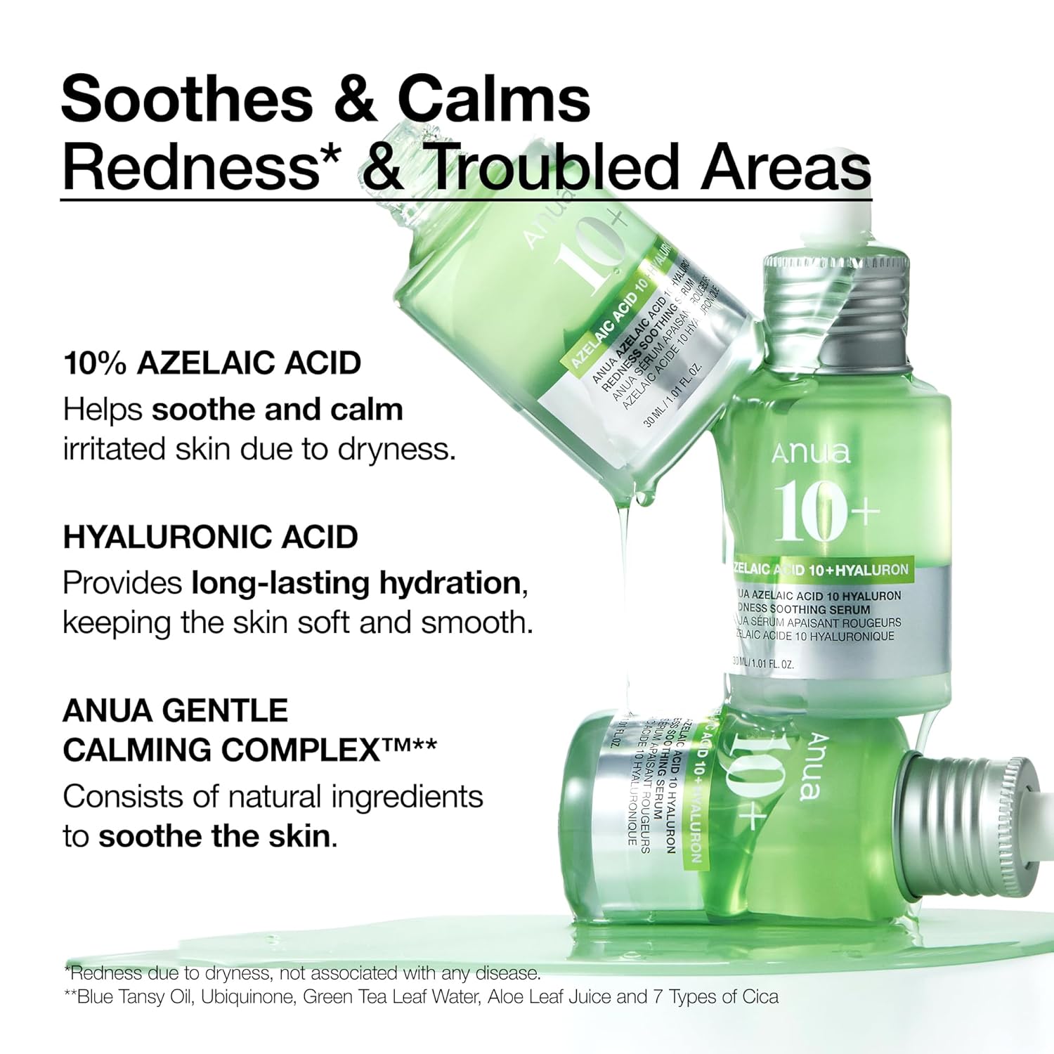 Anua Azelaic Acid 10 Hyaluron Redness Soothing Serum - 30ml Expiry 09 - 2028