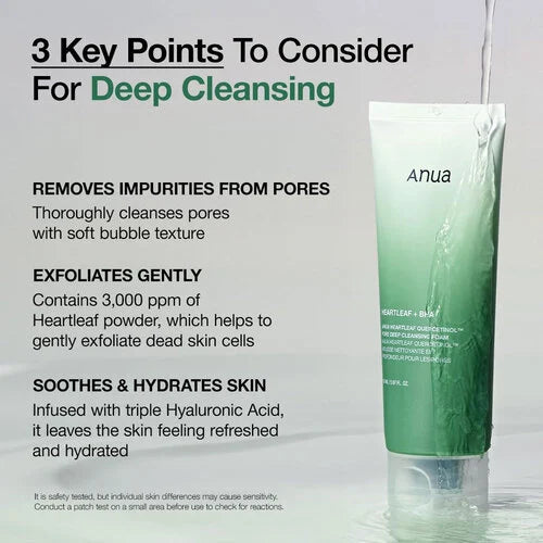 Anua Heartleaf Quercetinol Pore Deep Cleansing Foam